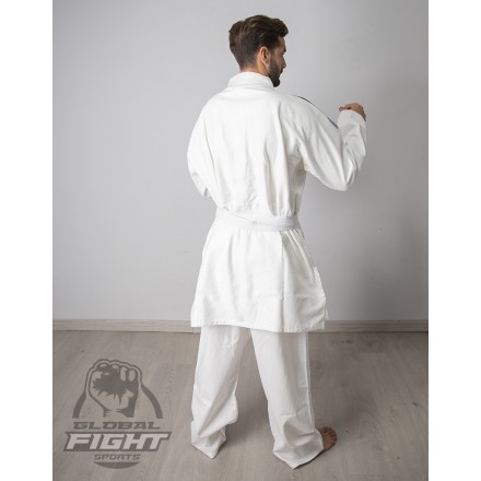 JUDOGI-GF-FIGHTER TESSUTO PESANTE CON STRISCE NERE SULLE SPALLE