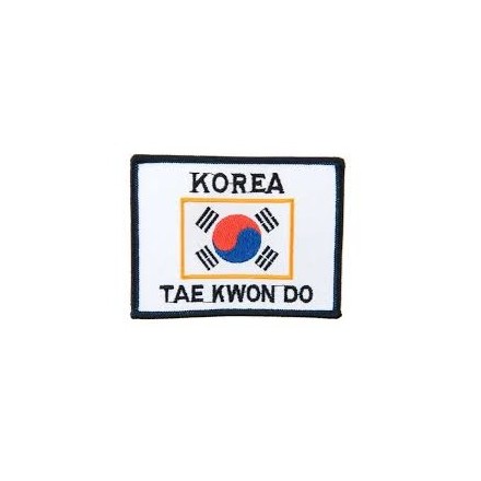 TOPPA BANDIERA COREA GRANDE SCRITTA TAEKWONDO