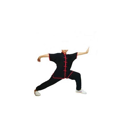 UNIFORME DI KUNG FU-GF-TRAINING NERA ASOLE ROSSE