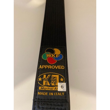 CINTURA-KO-NERA SETIFICATA WKF APPROVED
