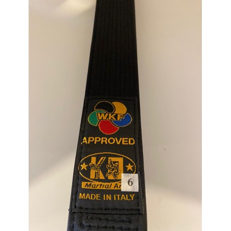 CINTURA-KO-NERA SETIFICATA WKF APPROVED