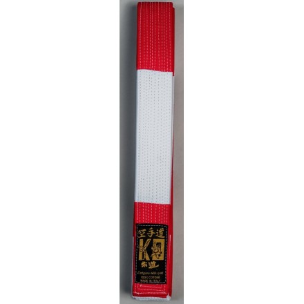 CINTURA-KO-PROFESSIONALE MAESTRO BIANCO ROSSO
