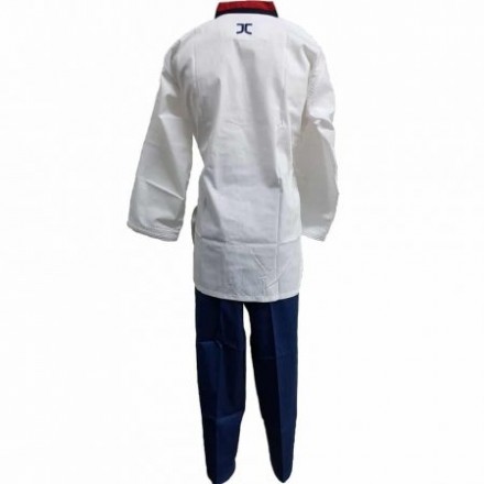 DOBOK-JC-CLUB FORME UOMO POOM COLLO ROSSO/NEROOMOLOGATO WT