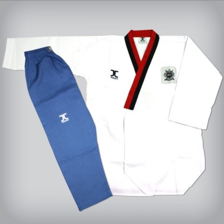 DOBOK-JC-CLUB FORME UOMO POOM COLLO ROSSO/NEROOMOLOGATO WT