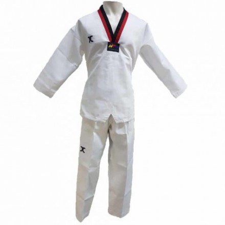 DOBOK-JC-CLUBPOOM COLLO ROSSO/NERO OMOLOGATO WT