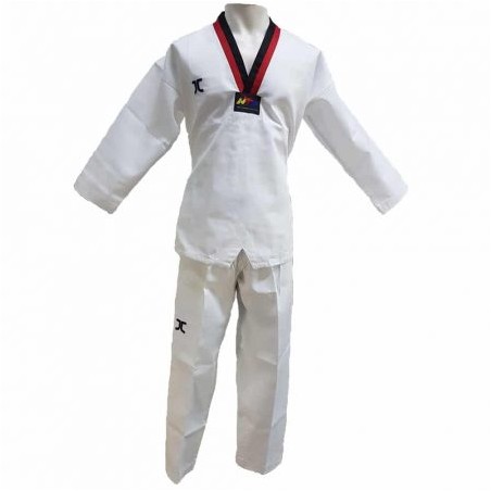 DOBOK-JC-CLUBPOOM COLLO ROSSO/NERO OMOLOGATO WT
